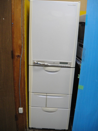 2003年製　ナショナル　５ドア冷凍冷蔵庫　NR-E401U　404L　大型冷蔵庫　ファミリー