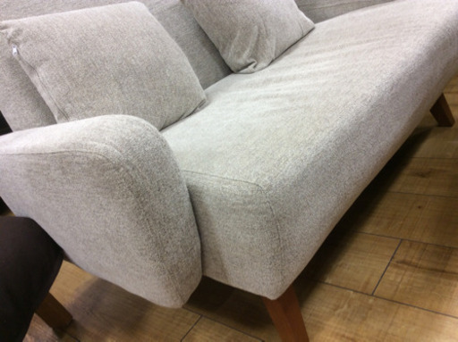 unico ライトグレー 2人掛けソファ