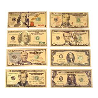 【新入荷】金箔のドル札 8枚！USA Dollar Bill 9...