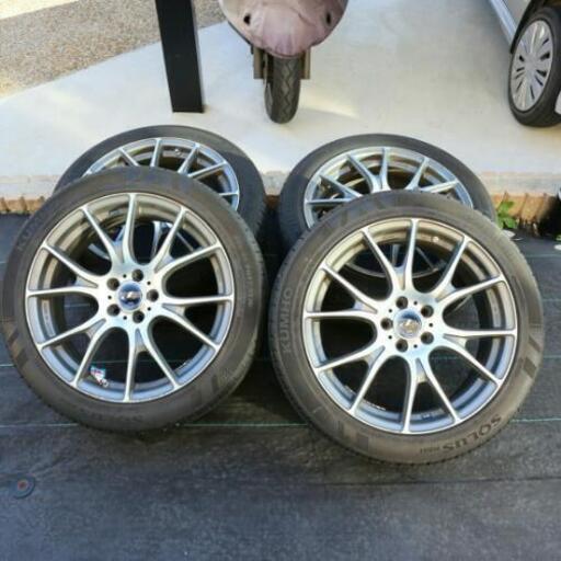 プリウス など 215/45R 17 ホイール タイヤ 付き ガリ傷あり