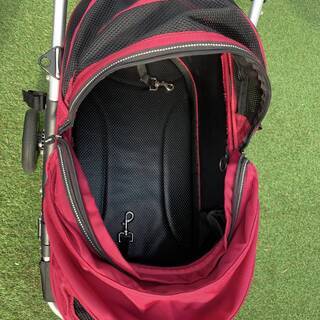 犬用エアーバギー　Ｍサイズ　ＡＤＤＯＭＥ2（クランベリー色）