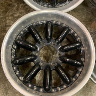 ENKEI デセム10 社外ホイール 17インチ 4本 8.5J6H139.7+5 深リム 希少　(VHH23) クレジットカード QR決済可能