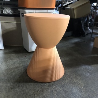 プラスチック製スツール チェア 丸椅子 オレンジ  サイドテーブ...