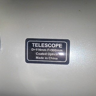 TELESCOPE D=114mm F=900mm 赤道儀 三脚 天体望遠鏡