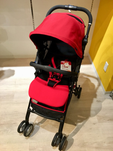 ■店頭引取限定■ピジョン 新生児対応ベビーカー パタン 赤