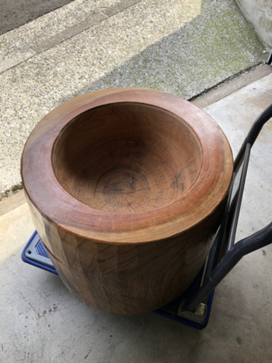 美品　お餅つき　臼　うす　横浜より