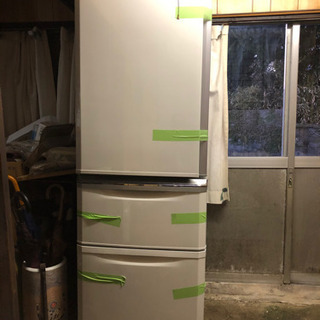 左開き三菱ノンフロン3ドア冷凍冷蔵庫 370L