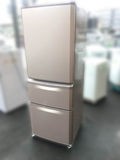 MITSUBISHI 三菱 ノンフロン冷凍冷蔵庫 335L 2015年製 MR-C34Y-P 自動製氷 【自社配送は札幌市内限定】