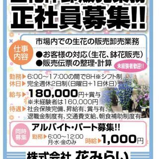 福島市・時給1000円！仲卸業務（販売・接客・事務作業など）短時...