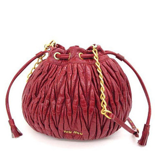 MIU MIU ミュウミュウ マテラッセ 巾着 ショルダーバッグ 