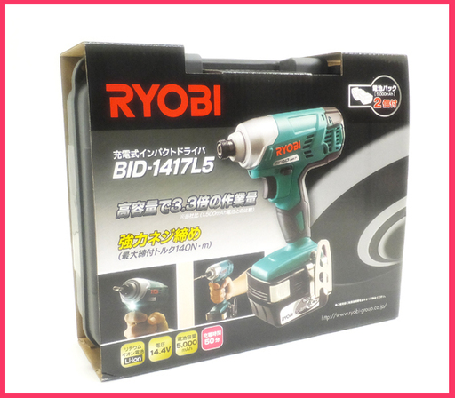 [N0214A] 新品 RYOBI リョービ 充電式インパクトドライバ BID-1417L5