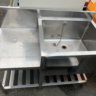 業務用 1層シンク 台付き 厨房用品 ステンレス W1150 中古 【公式通販】