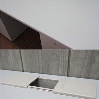 ss0819 オフィスデスク ライトグレー 幅140cm 両袖机 袖机あり 引出6杯