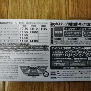 ポップサーカス宇都宮公演　平日鑑賞券　2枚セット