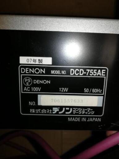 デノン CDプレーヤーDCD 755AE PMA-390III プリメインアンプ