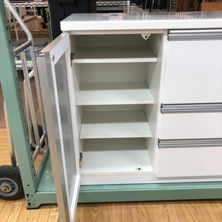 【リサイクルサービス八光　田上店　配達・設置OK】　ニトリサイドボードモデナ８０ｗｈ　ホワイト リサイクルサービス八光 田上店 配達・設置OK】 ニトリサイドボード