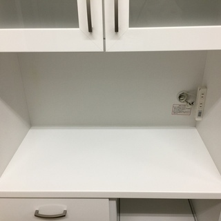 ニトリ 2枚扉レンジボード ホワイト 内側ヤケ有 【トレファク岸和田店