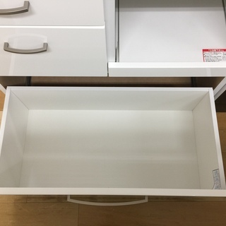 ニトリ 2枚扉レンジボード ホワイト 内側ヤケ有 【トレファク岸和田店