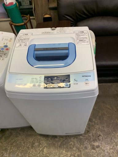 5.0kg 12年製 日立 HITACHI 風乾燥機能付き全自動洗濯機 NW-5MR