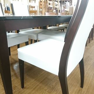 筑波産商 天然石ダイニング5点セット 【トレファク 川越店】