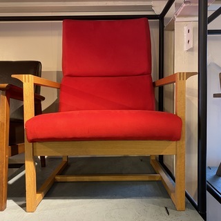 柏木工 イージーチェア チェア 椅子 小売業者 ナチュラル レッド 中古品