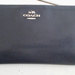 中古　COACH  コーチ 財布（長財布）紺色