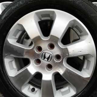 ホンダ純正17インチアルミホイール&スタッドレスタイヤ４本セット（タイヤ3シーズン目。山タップリ。215/60/R17）