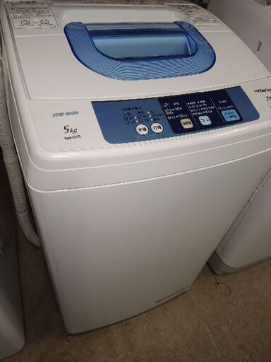 ★2点セット対象商品！ HITACHI 5Kg洗い全自動洗濯機 124