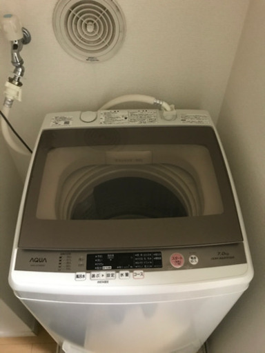 【ほぼ未使用】AQUAインバーター内蔵洗濯機（送料込み）
