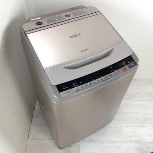 中古 高年式 10kg 全自動洗濯機 ビートウォッシュ 日立 BW-V100A 2016年製造 送風乾燥機能 大容量 まとめ洗い 世帯向け 大きい 6ヶ月保証付き