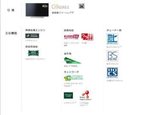 TOSHIBA　40型液晶テレビ