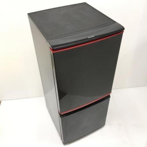 特価 シャープ つけかえどっちもドア 2ドア冷蔵庫 137L 中古 SJ-BK14Y-B 6ヶ月保証付き 自動霜取りファン式 2014年製 黒×赤 冷蔵庫