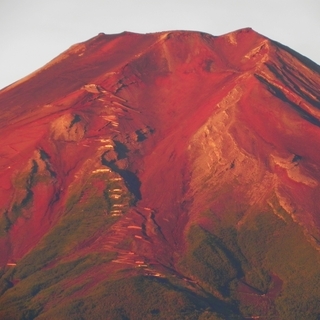 世界遺産 赤富士 写真 A4又は2L版 額付き
