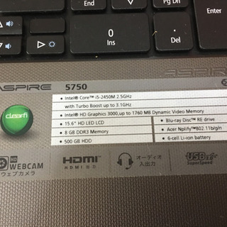 お話中》acer ノートパソコン ASPIRE 5750 Linux 【公式通販】