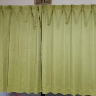 遮光カーテン、グリーン　100×135×2枚