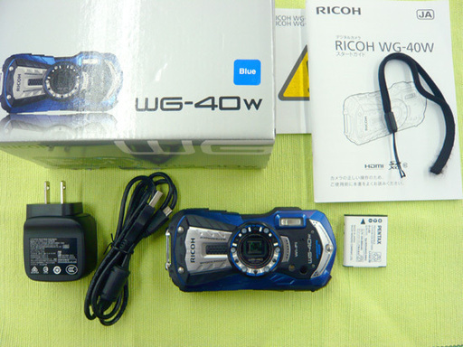 RICOH 防水デジタルカメラWG-40W ブルー タフネス フルHD動画 デジタル