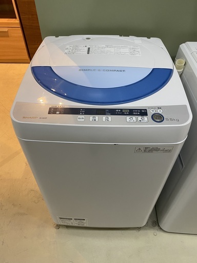 洗濯機 シャープ SHARP ES-GE55P 2015年製 5.5kg 中古品②