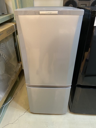 冷蔵庫 MITSUBISHI 三菱 MR-P15Y-S 2015年製 2D 146L シルバー 中古品