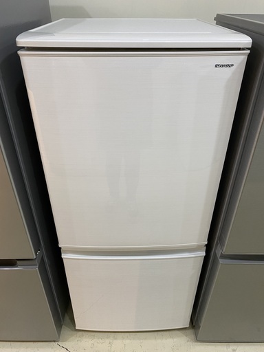 冷蔵庫 SHARP シャープ SJ-Ｄ14D-W 2017年製 2D 137L 白 中古品