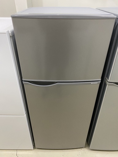 冷蔵庫 SHARP シャープ SJ-H12D-S 2018年製 2D 118L 直冷 シルバー 中古品