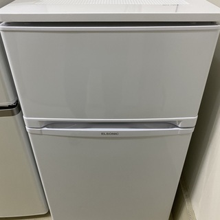 冷蔵庫 ELSONIC エルソニック EJ-R832W 2018年製 2D 83L 白 中古品