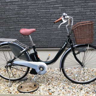 【受け渡し予定者決定済》ヤマハ電動アシスト自転車　ダークグリーン　26インチ　動作確認済