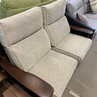 カリモク　2人用リクライニングソファ　