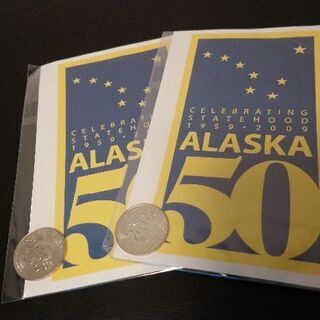 （新品）アラスカ州生誕50周年記念硬貨