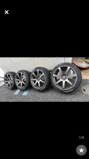 ENKEI PF07 19 インチ 8J ＋45 pcd 100 4本 レガシィ 86 BRZ 225 40