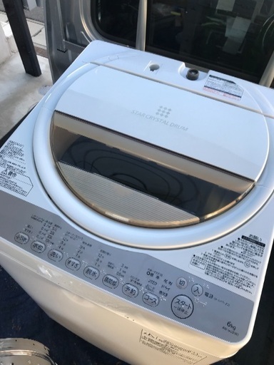 2016年製東芝全自動洗濯機容量6キロ美品。千葉県内配送無料。設置無料