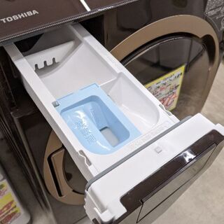 0217-01 2019年製 東芝 12/7kg ドラム式洗濯機 ZABOON タッチパネル 福岡城
