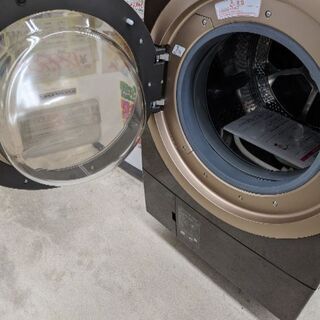 0217-01 2019年製 東芝 12/7kg ドラム式洗濯機 ZABOON タッチパネル 福岡城