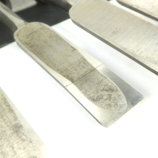 [N0215K] 大工道具 鑿 『千ケ峰』 のみ 黒檀柄　ノミ 10本組