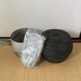 炭おこし、消壺、革手袋